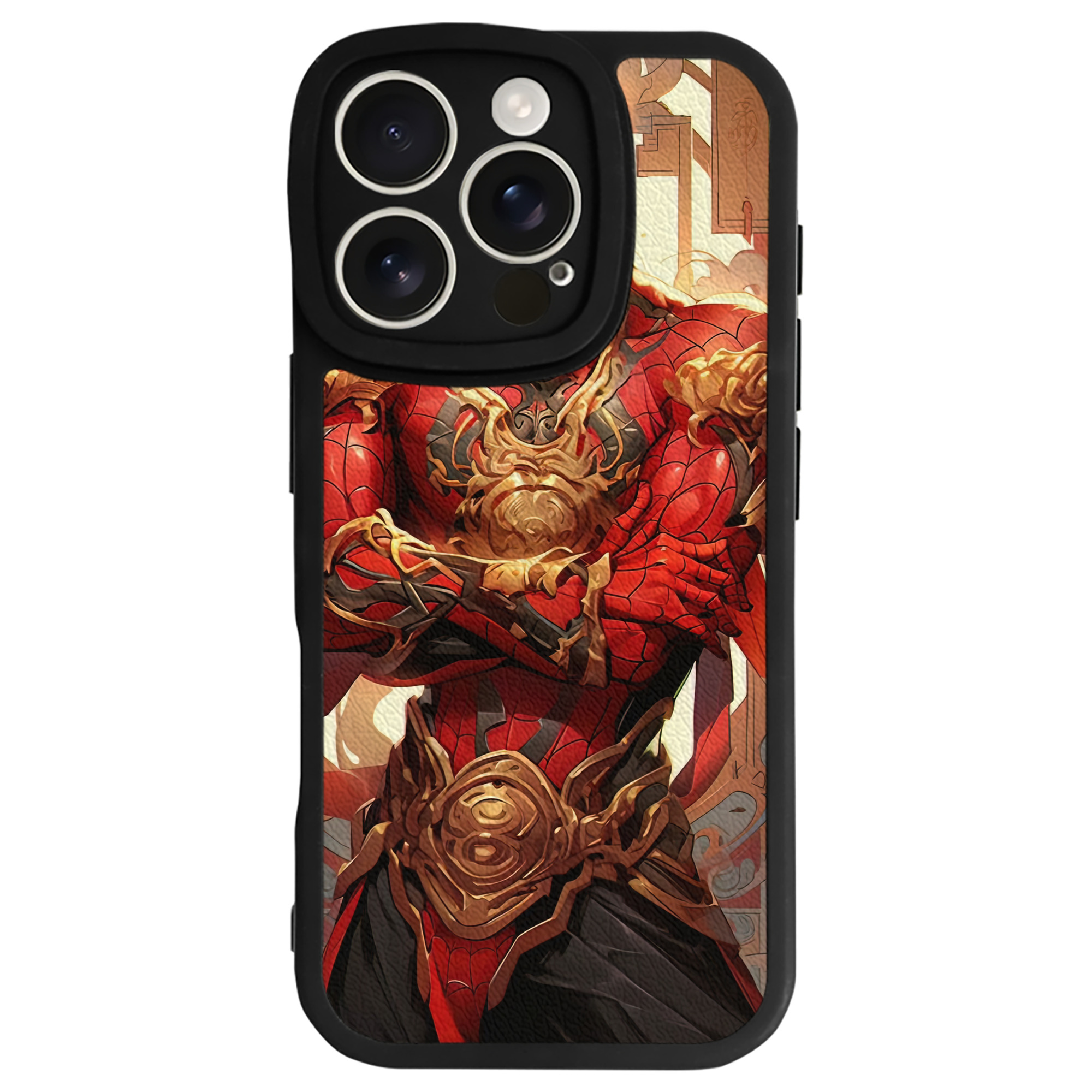 Spider Man スパイダーマン 【iPhone 16シリーズ対応】シリコンスマホケース（レザー調） 材質：シリコン